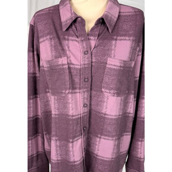 32 Degrees HEAT Large Womens Button Front Shirt Pink Plaid - Picture 3 of 8